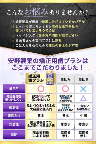 矯正用歯ブラシ